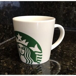 Starbucks Coffee Mug Cup Mermaid Siren Logo 14 fl. oz White Green